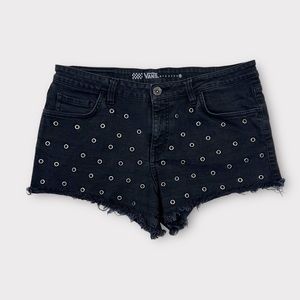 VANS High Rise Black Rivet Skategirl Jean Shorts